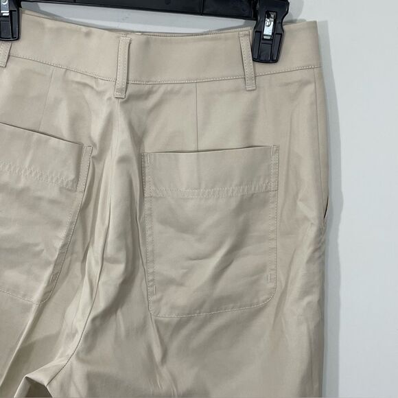 Vince High Waisted Wide Leg Cream Cropped Trouser Ecru Pants Size 10 - Picture 3 of 8